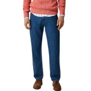 NWT J.Crew Mens 32x33 Classic Summerweight Jean Cotton-Linen Blend Beach Blue